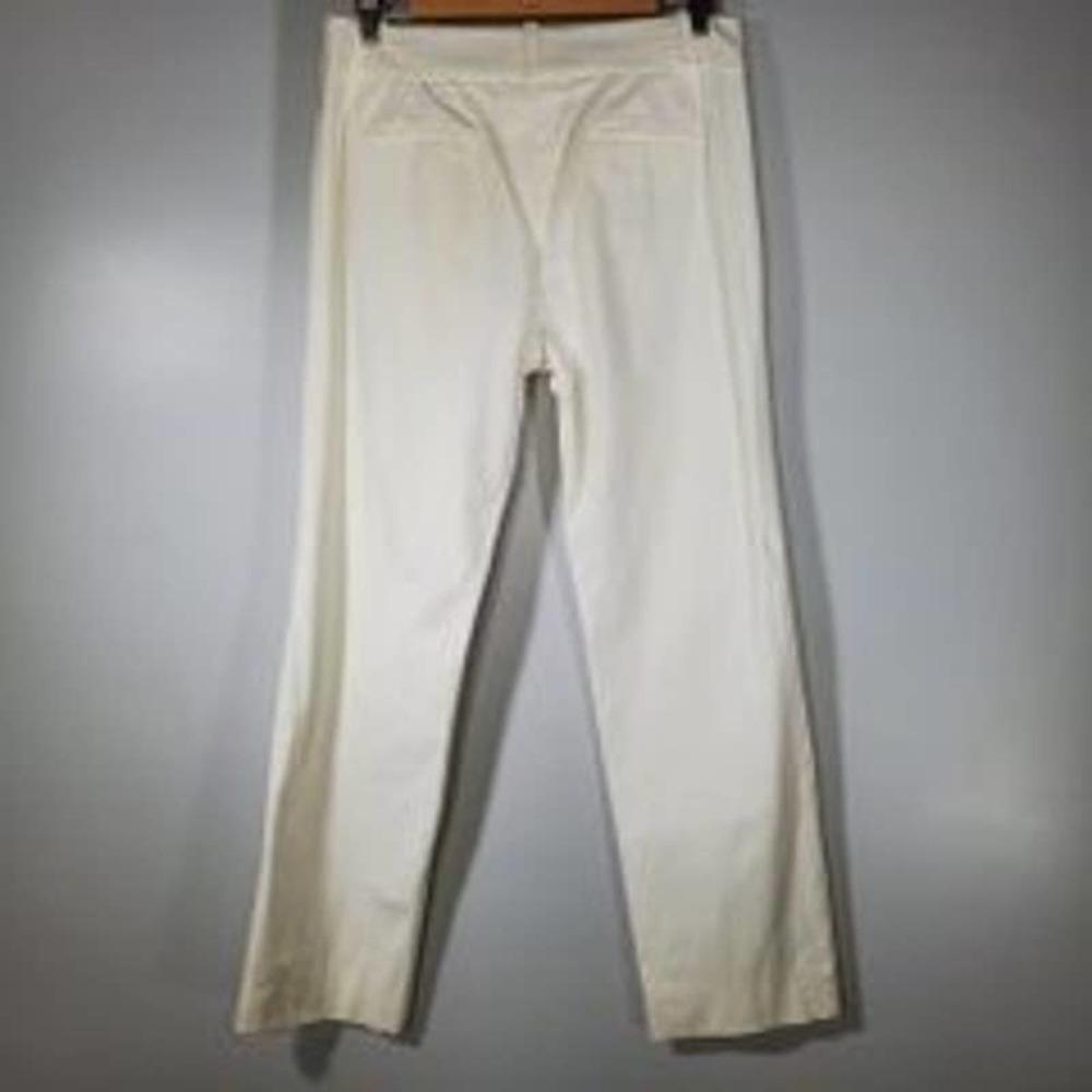 Piazza Sempione Straight Leg Slacks Pants Ivory Size 10 / IT 46 - Picture 4 of 9